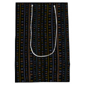 Gepersonaliseerde Scandinavische Folk Art Black Gi Medium Cadeauzakje (Achterkant)