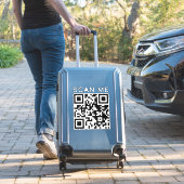 Gepersonaliseerde Scannable QR Code Website Betaal Sticker (Koffer Insitu)