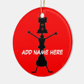 Gepersonaliseerde schaker keramisch ornament (Links)