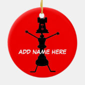 Gepersonaliseerde schaker keramisch ornament (Achterkant)