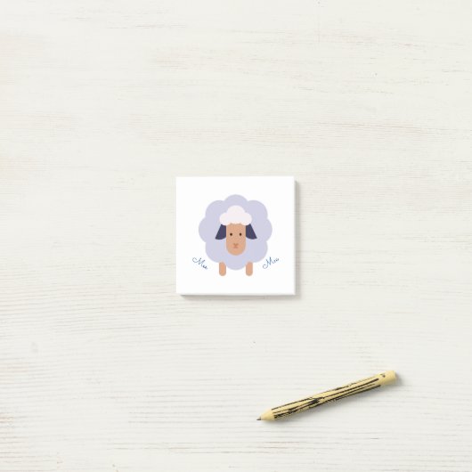 Gepersonaliseerde schapen post-it® notes (Op bureau)