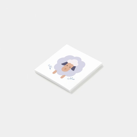 Gepersonaliseerde schapen post-it® notes (Schuin)