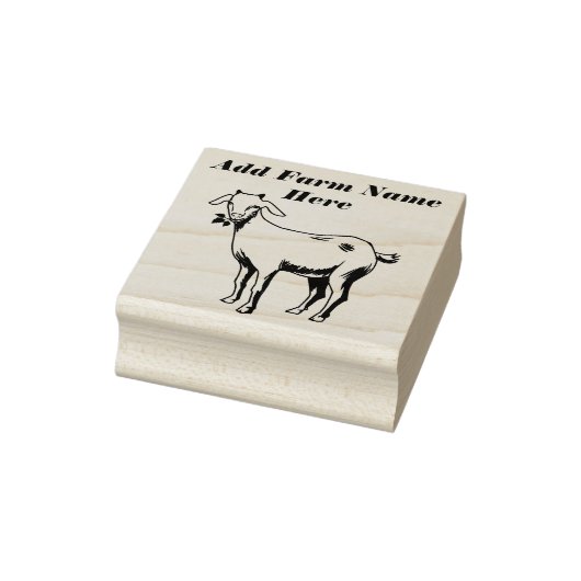 Gepersonaliseerde schattige geit Boerderij stempel (Stempel)