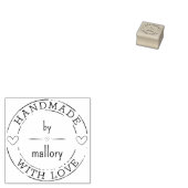 💌 Gepersonaliseerde Schattige gemaakt met liefde Rubberstempel (Gestempeld)