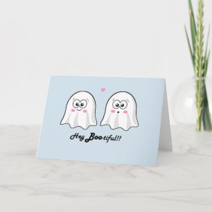 Gepersonaliseerde schattige Halloween 'Hey Bootifu Kaart