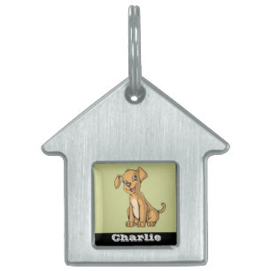 Gepersonaliseerde schattige hond bewerkbare foto e huisdieren naamplaatje