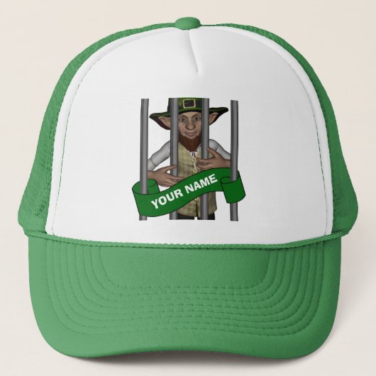 gepersonaliseerde schattige kabouter St Patrick's Trucker Pet (Voorkant)