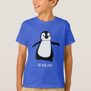 Gepersonaliseerde schattige pinguïn illustratie Jo T-shirt