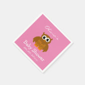 Gepersonaliseerde schattige roze baby showers luie servetten (Hoek)