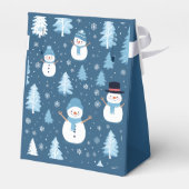 Gepersonaliseerde schattige sneeuwman patroon Favo Bedankdoosjes (Achterkant)