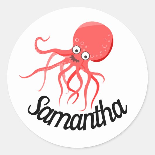 Gepersonaliseerde schattige sticker / zeehond clas (Voorkant)