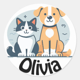 Gepersonaliseerde schattige sticker / zeehond clas