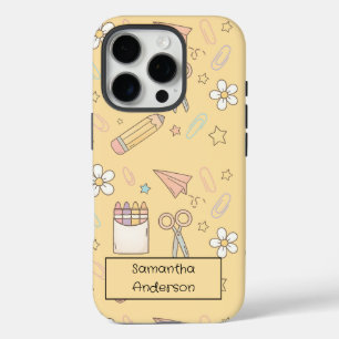 Gepersonaliseerde Schattige Terug naar school   Vo iPhone 16 Pro Hoesje
