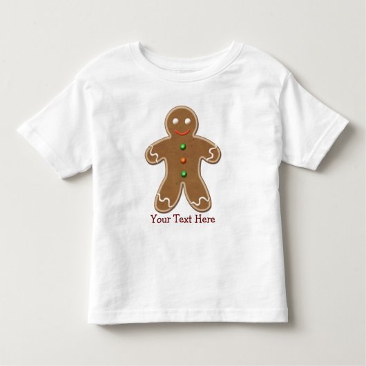 Gepersonaliseerde schattige vakantie peperkoek man kinder shirts (Voorkant)