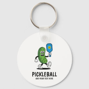Gepersonaliseerde Schattigee augurk spelen Pickleb Sleutelhanger