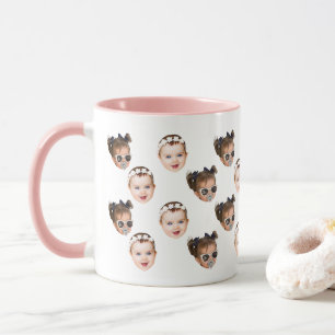 Gepersonaliseerde Schattigee Baby Face 2 foto's Mok