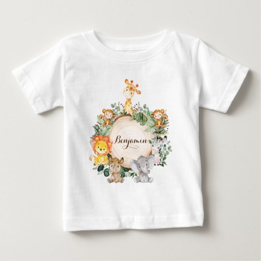 Gepersonaliseerde Schattigee Baby Oerwoud Safari D (Voorkant)