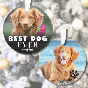 Gepersonaliseerde Schattigee beste hondenfoto Ornament