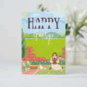 Gepersonaliseerde Schattigee Cat-Tage Picknick Ver (Staand voorkant)