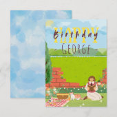 Gepersonaliseerde Schattigee Cat-Tage Picknick Ver (Voorkant / Achterkant)