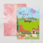 Gepersonaliseerde Schattigee Cat-Tage Picknick Ver (Voorkant / Achterkant)