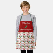 Gepersonaliseerde Schattigee Christmas Cupcakes Ki Schort (Gedragen)