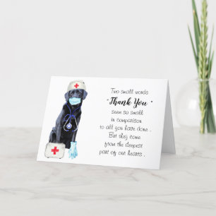 Gepersonaliseerde Schattigee Dog Medical Doctor Nu Bedankkaart