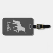 Gepersonaliseerde Schattigee eenhoorn Bagagelabel (Voorkant horizontaal)