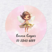 Gepersonaliseerde Schattigee eenhoorn, naam, telef Labels (Design 1)