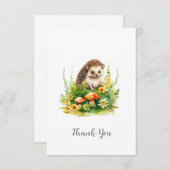 Gepersonaliseerde Schattigee egel Bedankkaart (Voorkant / Achterkant)