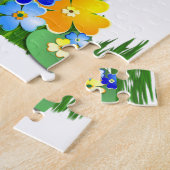 Gepersonaliseerde Schattigee Emoji-bloemen worden Legpuzzel (Zijkant)