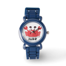 Gepersonaliseerde Schattigee en eenvoudige Crabby Horloge