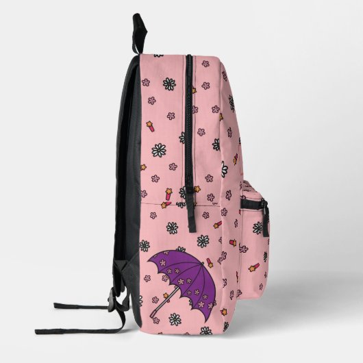 Gepersonaliseerde Schattigee en eenvoudige koraal Bedrukte Rugzak (Links)