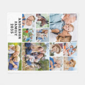 Gepersonaliseerde Schattigee Familie Unieke 11 Fot Fleece Deken (Voorkant (Horizontaal))