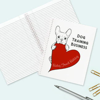 Gepersonaliseerde Schattigee Franse Bulldog met ee Notitieboek