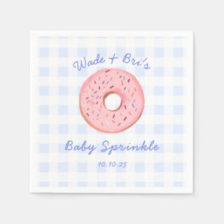 Gepersonaliseerde Schattigee Gingham Donut Baby Sp Servet