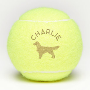 Gepersonaliseerde Schattigee Golden Retriever hond Tennisballen