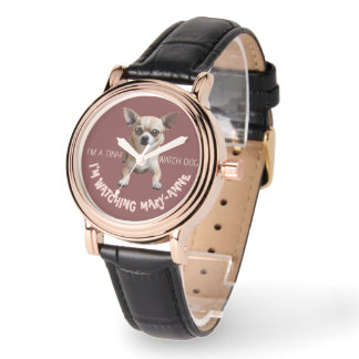 Gepersonaliseerde Schattigee Grappige Chihuahua Ho Horloge