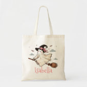 Gepersonaliseerde Schattigee Heks Ghost Trick or t Tote Bag (Voorkant)