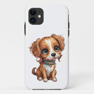 Gepersonaliseerde Schattigee hond iPhone 11 Hoesje