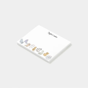Gepersonaliseerde Schattigee katten Post-it Notes
