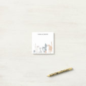 Gepersonaliseerde Schattigee kattenbende Post-it® Notes (Op bureau)