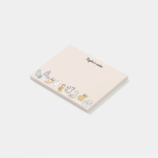 Gepersonaliseerde Schattigee Kattennotities voor K Post-it® Notes