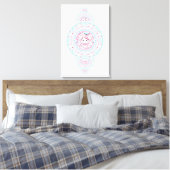 Gepersonaliseerde Schattigee Kawaii Bunny Ornament Canvas Afdruk (Insitu (Slaapkamer))