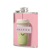 Gepersonaliseerde Schattigee Kawaii Pastel Smoothi Heupfles (Links)