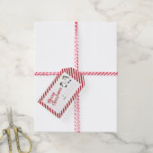 Gepersonaliseerde Schattigee kerstpinguïns Cadeaulabel (Met Touw)