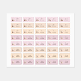 Gepersonaliseerde Schattigee Kitten met Harten Naa Labels