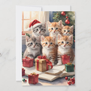 Gepersonaliseerde Schattigee Kittens Kerstboom Pla