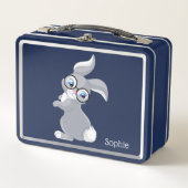 Gepersonaliseerde Schattigee konijn en bril (Voorkant)