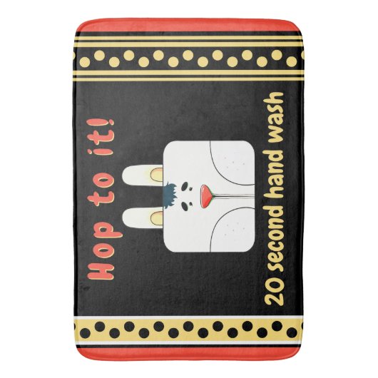 Gepersonaliseerde Schattigee konijnengezicht en po Badmat (Voorkant Verticaal)